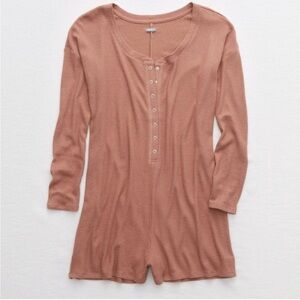 Aerie Oversized Henley Romper